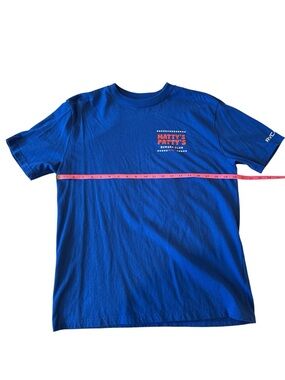 RVCA Blue and Yellow Matty's Patty's Burger Club Graphic Tee